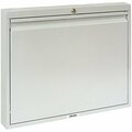 Omnimed Deluxe 30'' x 4'' x 23 3/4'' Light Gray Manual Close Key Lock Wall Desk 291561-LG 292291561LG